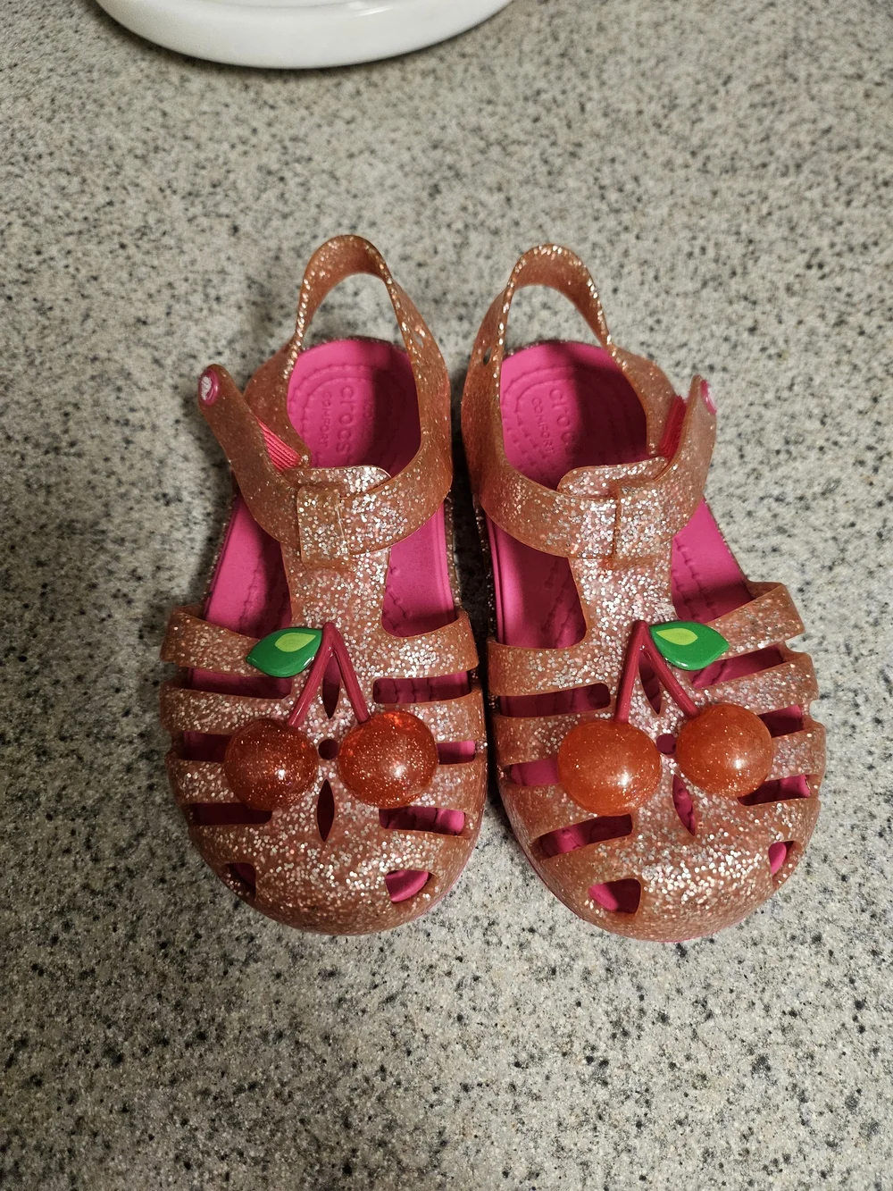 CROCS glittery rose